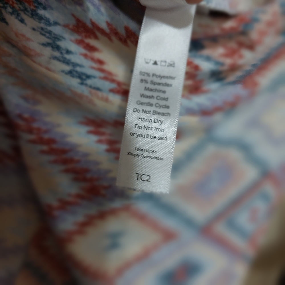 Lularoe Tc2 Plus Size Buttery Soft Stretch Tribal… - image 7